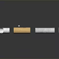 Silver Metal Wooden And Gray Concrete Cylindrical Equipment Tool Components