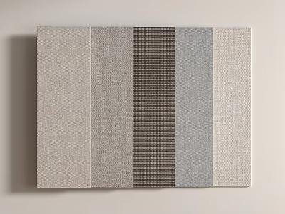 Modern Wall Panels With Various Materials And Different Textures In Neutral Tones 3d model