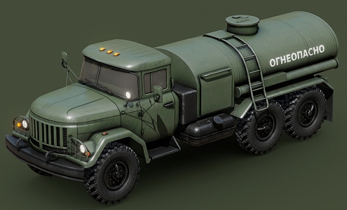 Soviet Army Tank Truck Tank Truck Military Truck Military Truck Car Troop Car 3d model