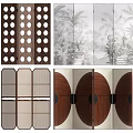 Decorative Room Dividers With Geometric Hole Patterns Floral Prints And Lattice Designs
