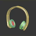 Stylish Silver and Blue Headphones With Reflective Surface And Modern Design