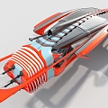 Spaceship Long-range Bomber Warplane Sci-fi Spaceship 3d model