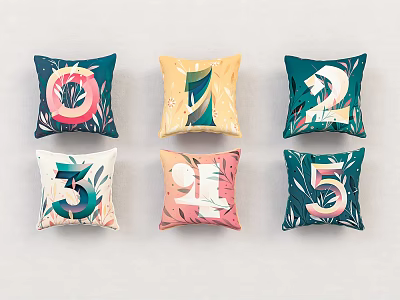 Modern Pillow Home Decorative Pillow Beautiful Chen Ornaments 3d model