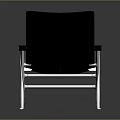 Modern Gray Leisure Chair With Metal Frame And Comfortable Seat Design