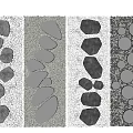 Stepping Stones Garden Path Design with Various Stone Shapes and Arrangement Ideas