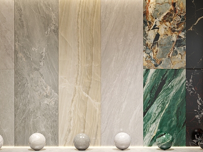 Marble Wall Panel Rock Slab Marble Light Luxury Marble 3d model