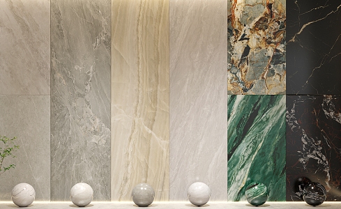 Marble Wall Panel Rock Slab Marble Light Luxury Marble 3d model