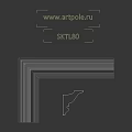 White Ornate Curved Architectural Molding With Layered Design For Interior Decoration
