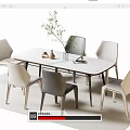 Dining Table and Chair Dining Chair 3d model