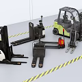 Industrial Equipment Featuring Various Forklift Models Pallet Trucks And Stackers For Handling