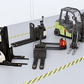 Forklift pallet truck 3d model