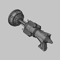 Futuristic Sci Fi Weapon with Metallic Circular Structure Multiple Components and Launch Mechanism 3d model