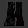 Women's Black High Heel Ankle Boots With Mesh Design And Zipper Detail