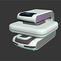 Sleek White Digital Scanner With Modern Design And Display Screen For Office Use 3d model
