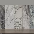Different Textured Stone Slabs Displayed With Wooden Floor In Modern Interior 3d model