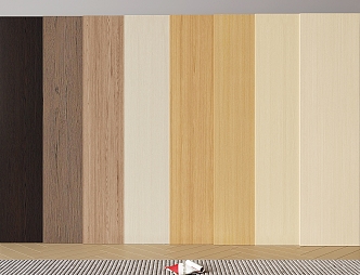 Modern wall panel Grille panel Wood veneer wall panel Great wall board Wave board 3d model