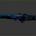 Blue Sci Fi Mechanical Weapon ELIZABETH Model 03 With Detailed Design 3d model