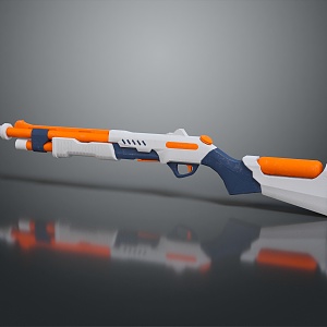 rifle semi-automatic rifle combat rifle battle rifle carbine war rifle attack rifle 3d model