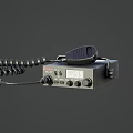 Cobra Industrial Radio Communication Device with Digital Display Knobs and Coiled Cable 3d model