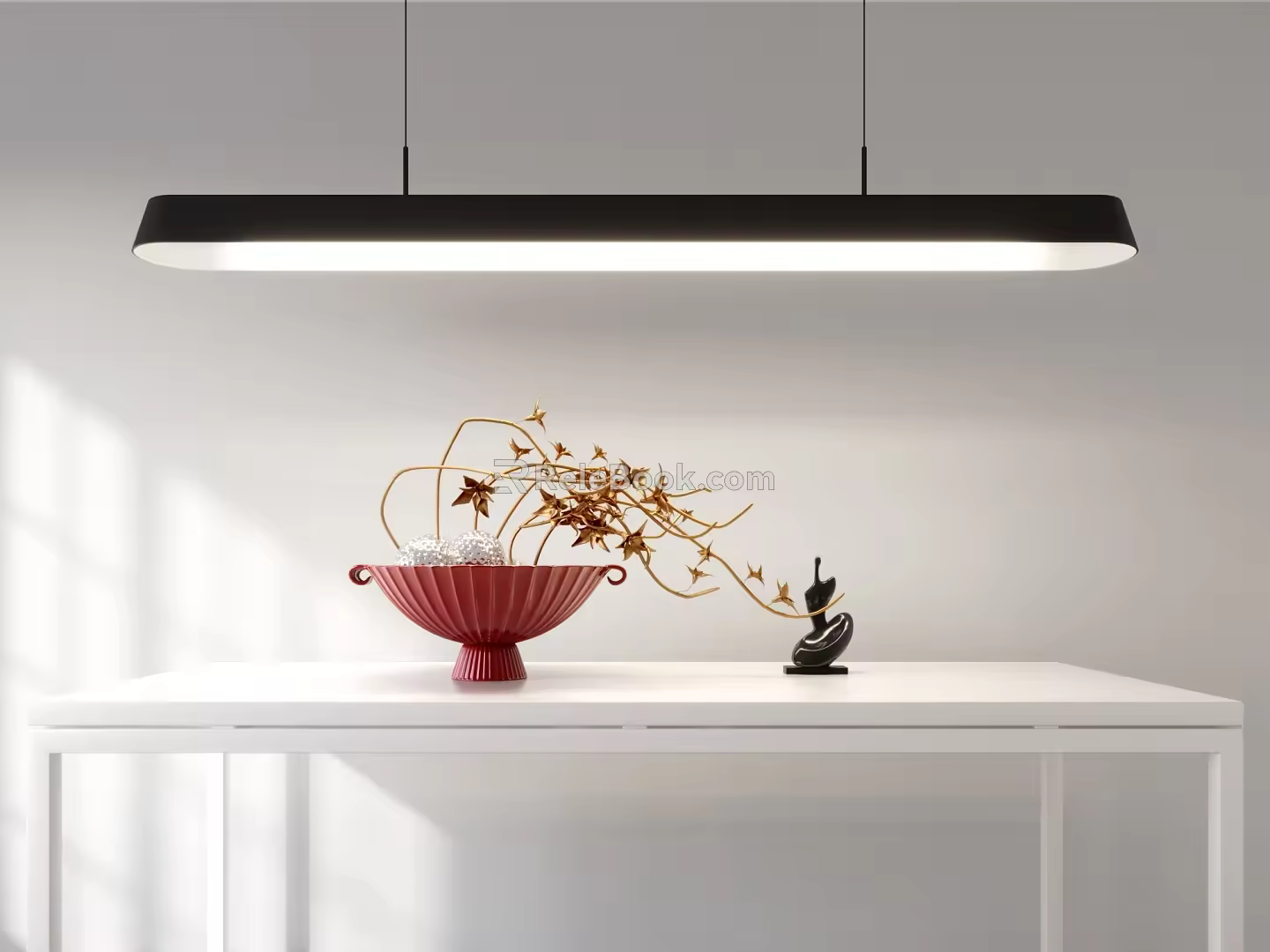 Simple long chandelier 3d model