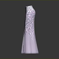 Stylish Purple Long Dress With Colorful Intricate Patterns For Daily Use