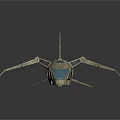 Geometric Pattern Model Aircraft With Extended Wings Blue Cockpit And Detailed Design