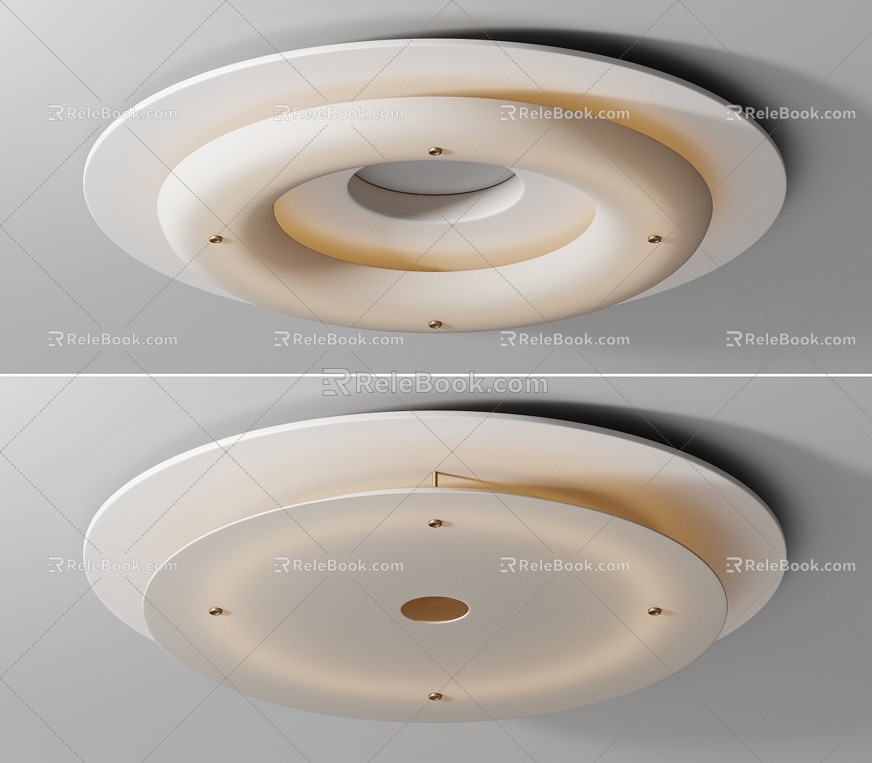 Modern Cream Style Ceiling Lamp Light Luxury Minimalist 3d model