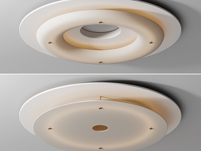 Modern Cream Style Ceiling Lamp Light Luxury Minimalist 3d model