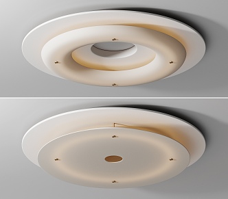 Modern Cream Style Ceiling Lamp Light Luxury Minimalist 3d model