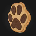 Paw Print Shaped Cookie With Chocolate Center And Crunchy Biscuit Base