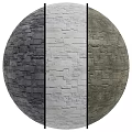 Stone Cladding Components With Dark Gray Light Gray And Brown Textures On Spherical Displays 3d model