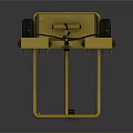 Yellow Mobile Work Light With Double Adjustable Heads And Wheel Stand