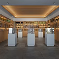 Specialty Store Interior Featuring Display Stands And Shelves Of Plates