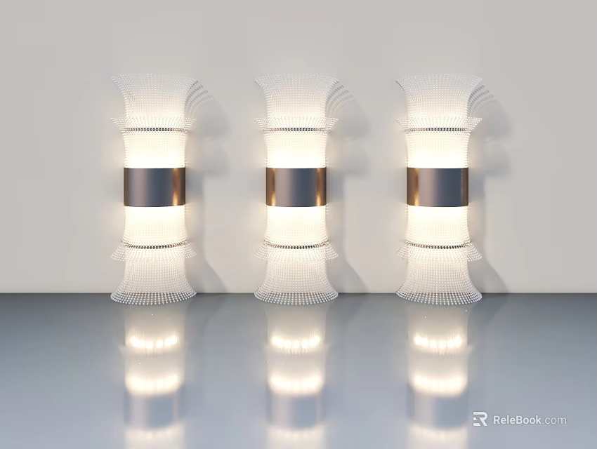 Modern Interior Swing Door Design With White Frame And Metal Hardware 3d model 