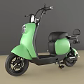 Modern Green Electric Bicycle With Black Seat And Stylish Design Wheels