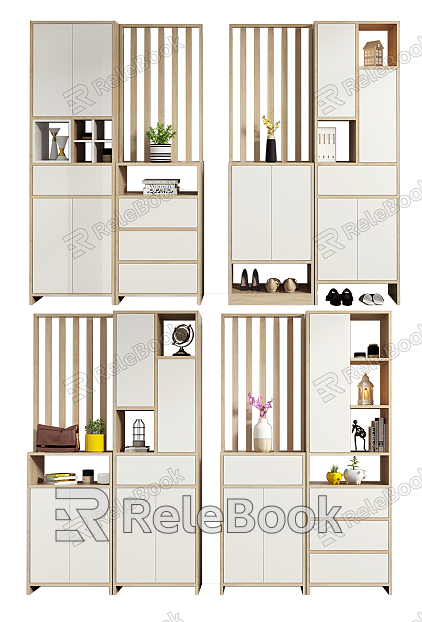 Nordic Shoe Cabinet Entrance Entrance Shoe Cabinet Partition model