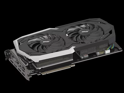 MSI Dual Fan Graphics Card With Efficient Cooling System And Components 3d model