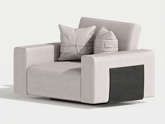 Modern Single Sofa Single Chair Leisure Chair 3d model