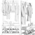 Multifunctional Shoe Cabinet with Hanging Coats Scarves Bags and Decorative Items