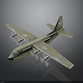 Space Themed Aircraft Model With Camouflage Paint Four Propellers And Wing Markings