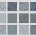 Various Gray Floor Material Samples Featuring Light To Dark Shades And Textures