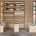 Modern Tobacco And Alcohol Store Interior With Shelves Various Products And Display Counters
