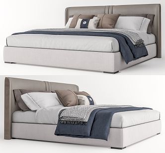 Modern Double Bed 3d model