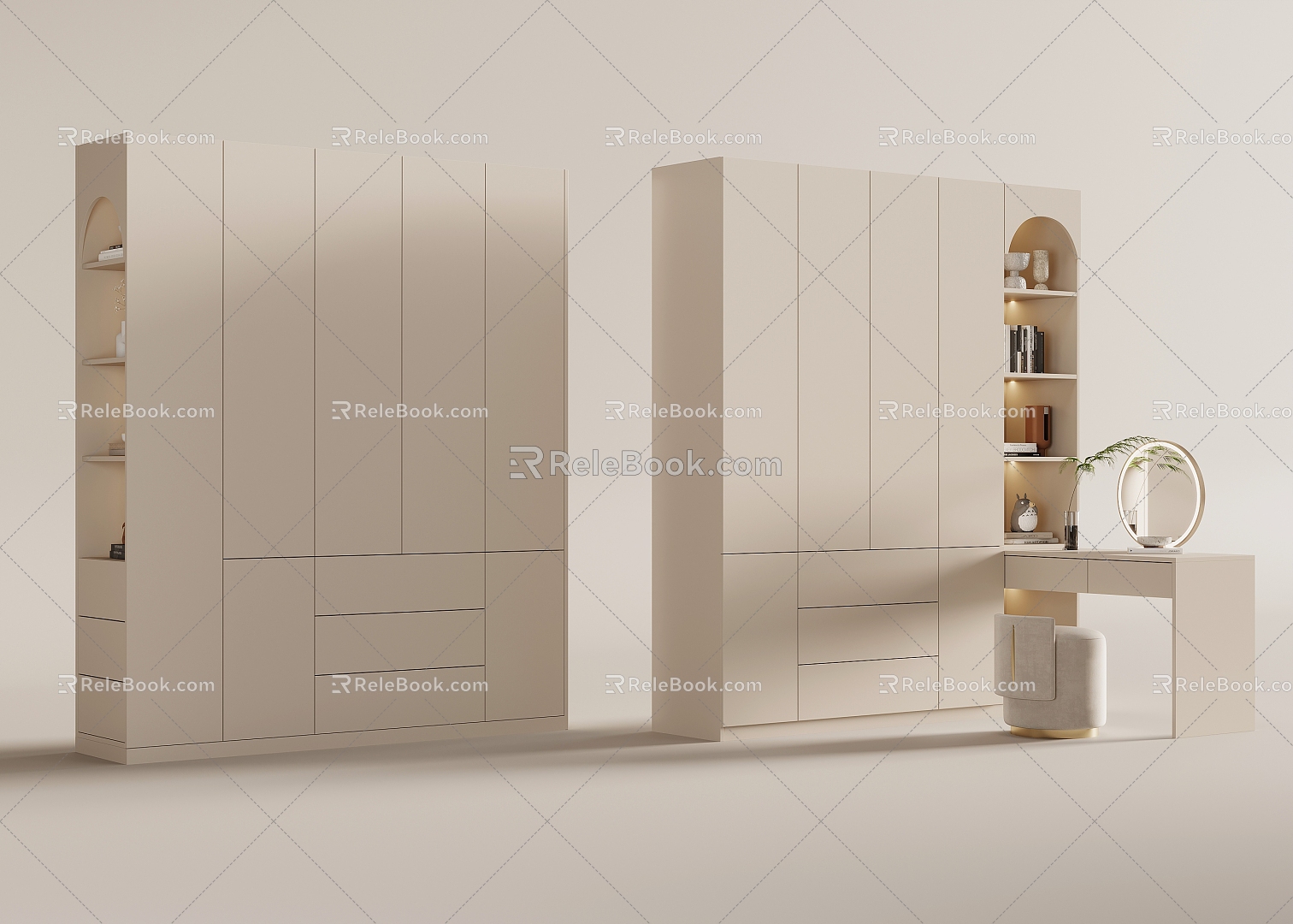 Simple wardrobe dresser 3d model