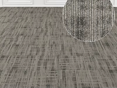 Modern Gray Square Rug With Textured Pattern For Indoor Floor Design 3d model