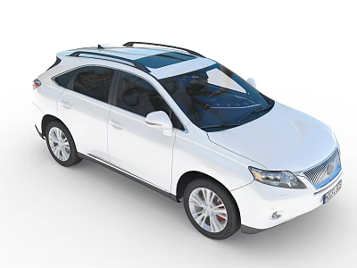 White Modern SUV With Sleek Exterior Design Roof Rack And Alloy Wheels 3d model
