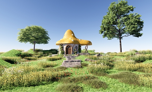 Spore Room Magic Scenery Concept Small Scene 3d model