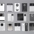 Modern Kitchen Appliances with Sleek Control Panels and Various Color Designs