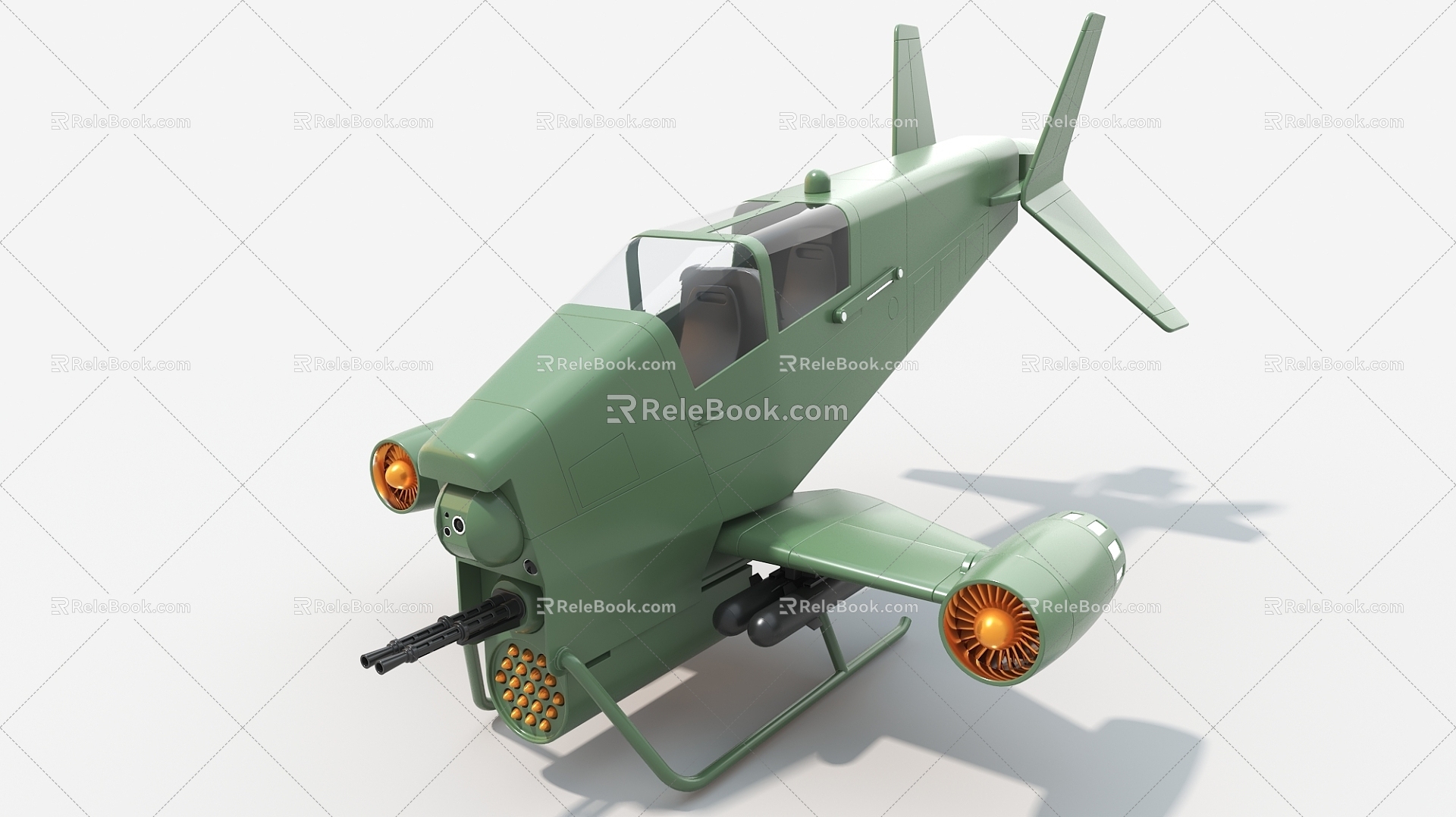 Helicopter Long Range Airship Fighter Science Fiction Fighter 3d model