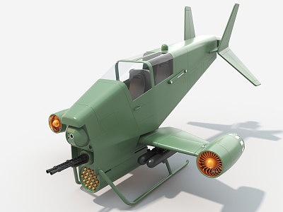 Helicopter Long Range Airship Fighter Science Fiction Fighter 3d model